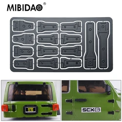 MIBIDAO adesivi per la copertura della cerniera della porta del cofano del motore per Axial SCX6 AXI05000 Jeep Wrangler 1/6 RC Crawler parti di modifica del modello di auto