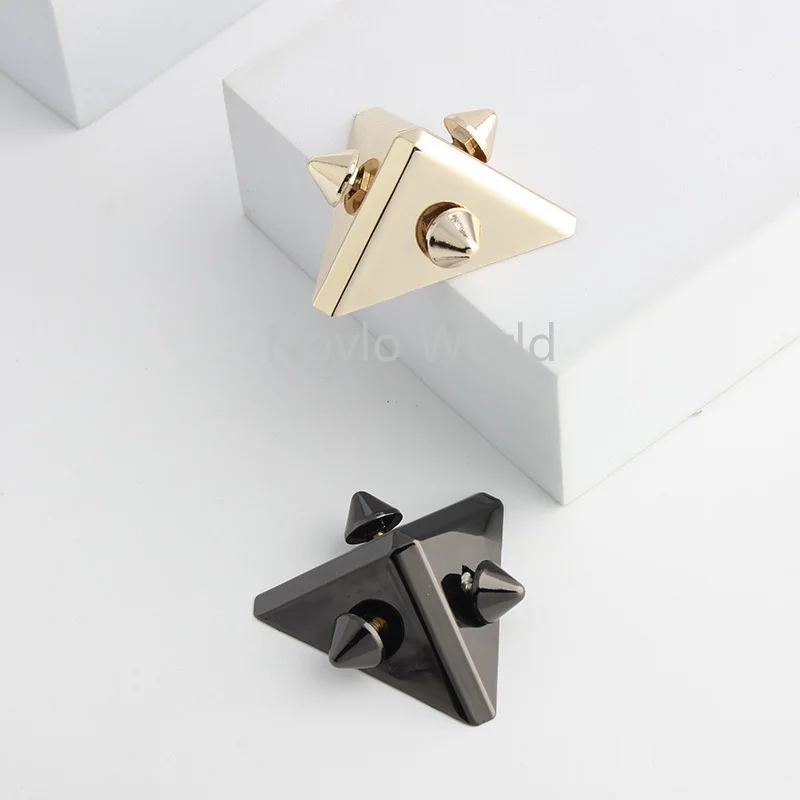 10-50PCS 51x11.5x9MM Light Gold Gun Black Metal Cap Rivets Stud Corner Nail For Leather craft Shoes Bag Belt Clothes Accessories