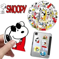 50pcs/set Snoopy Stickers Cartoon Cute Kids Suitcase Scooter Mobile Phone DIY Waterproof Decorative Sticker Gifts Decor Stickers