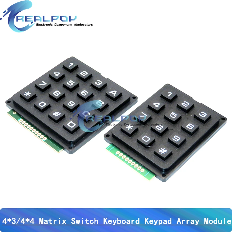 3*4 4*4 Matrix Switch Keyboard Keypad Array Module ABS Plastic Keys 4x4 3x4 12 16 Key Button Membrane Switch DIY Kit for Arduino