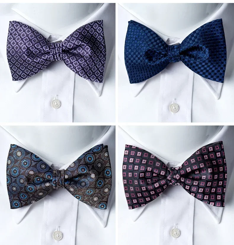 

Men's bow tie spot polyester business bow tie wholesale cashew flower men's bow tie