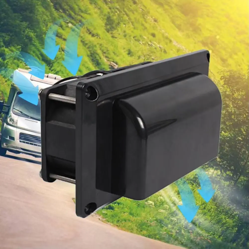 

12V Range Hood Exhaust Fan Durable Quiet Operation Side Air Vent 25W Vent Outlet Kit Oil Suction Vent Camper Trailer
