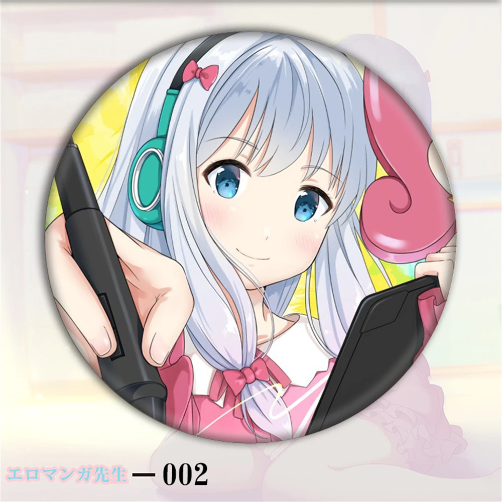 58mm Anime Eromanga Insegnante Izumi Sagiri COSTUME Cosplay Distintivo Pin SPTE Spilla in banda stagnata ﻿   Prop Gilf