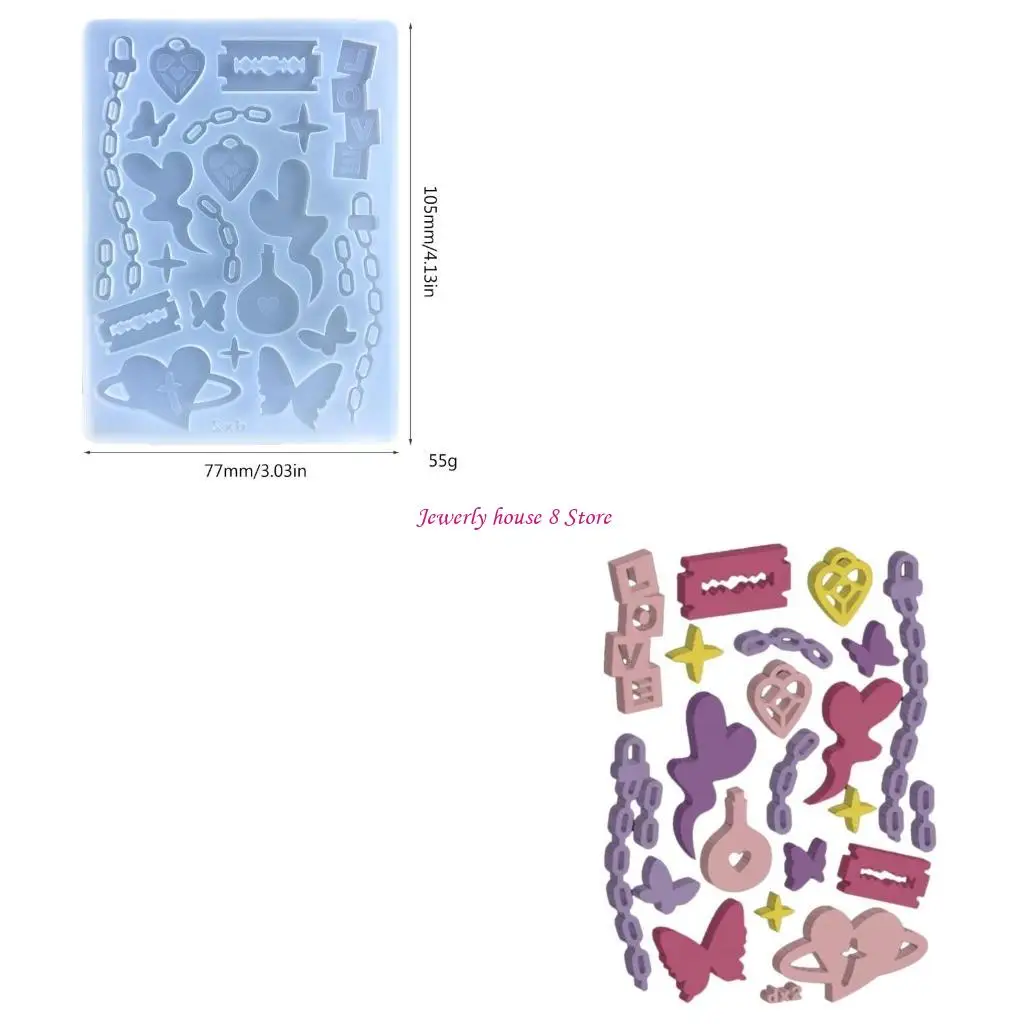 

Блестящие силиконовые украшения формы наполнитель различные символы брелок плесень DIY кулон