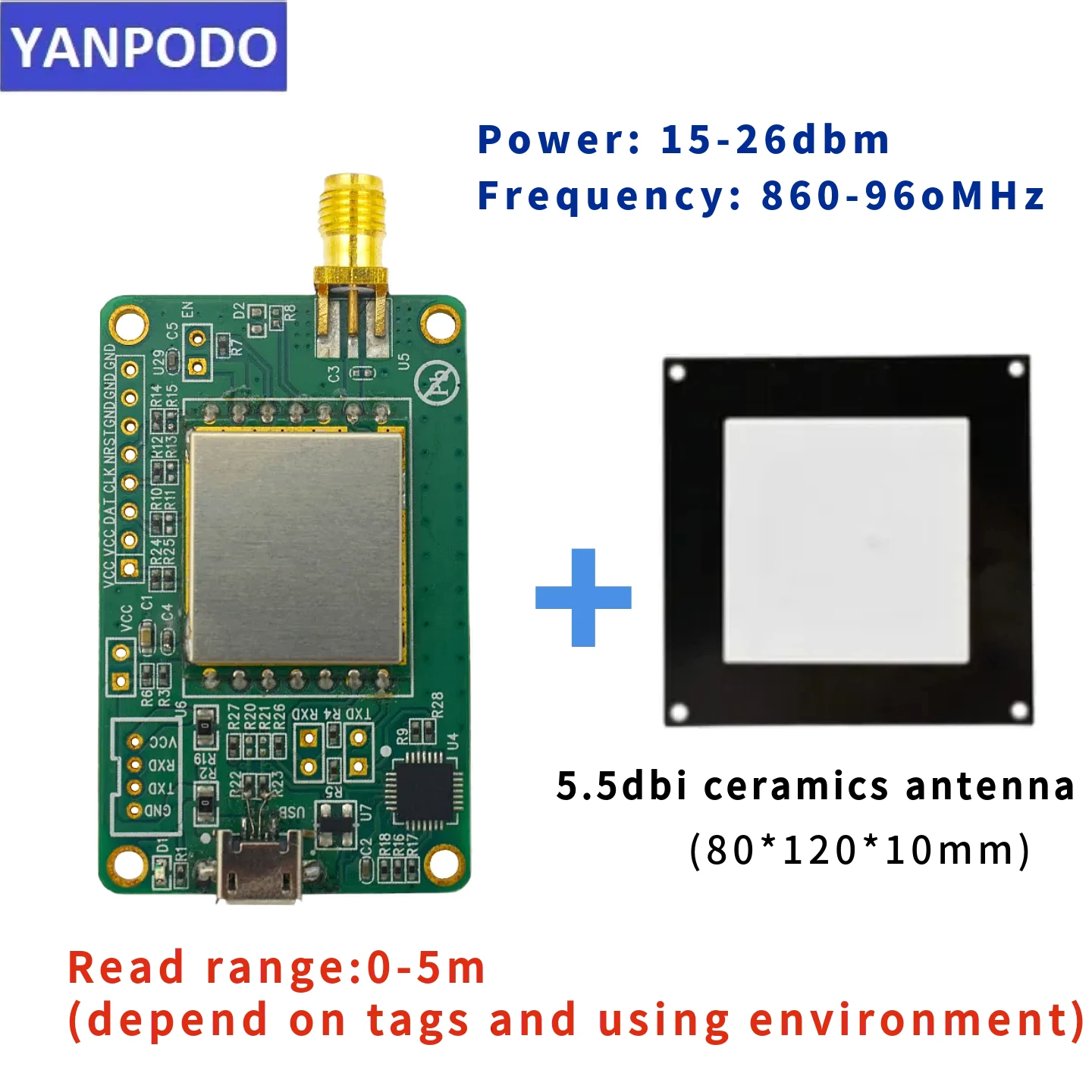 uhf-rfidリーダーr200チップ-0-20m長距離usb-ttl-rj45デスクトップモジュール-sdkテストタグ付き-esp32-raspberry-pi-stm32-arduino対応