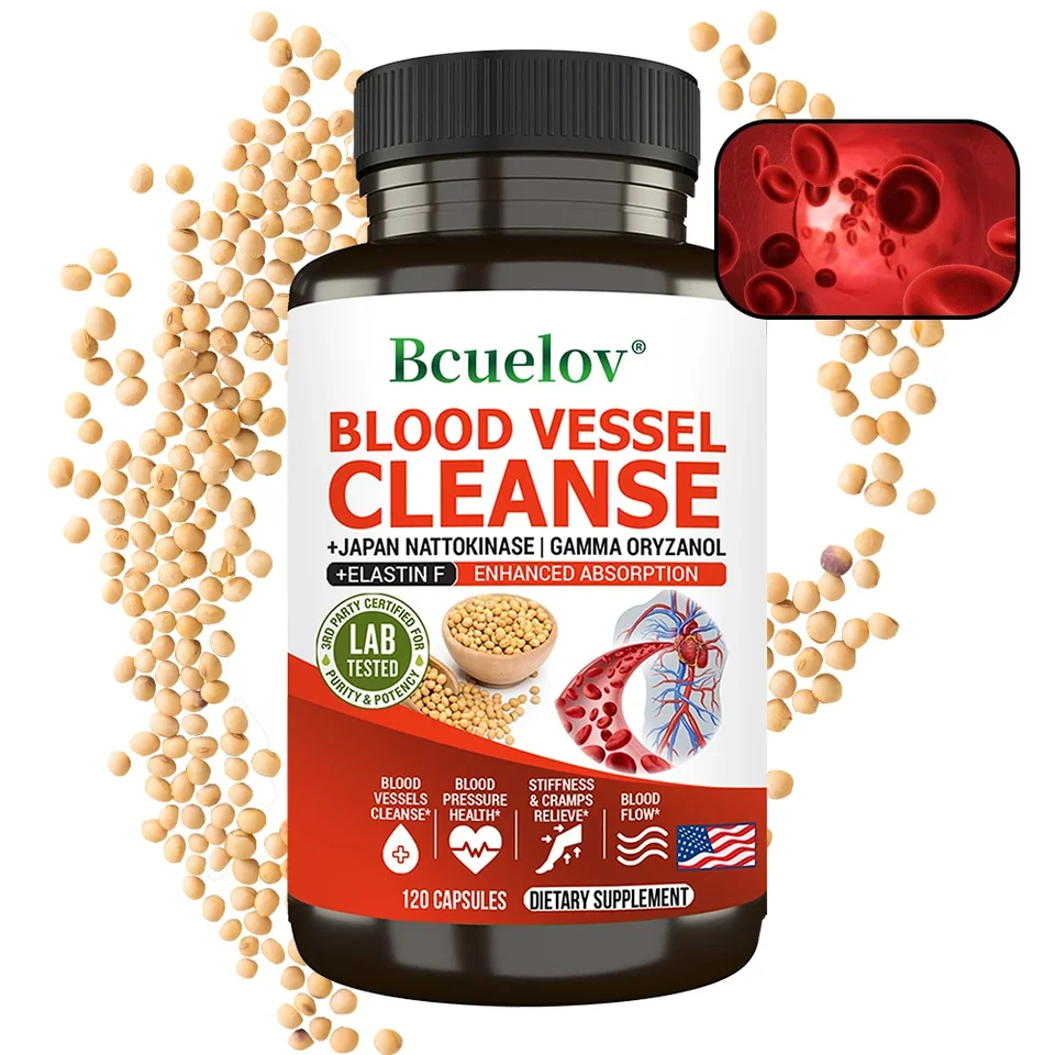 Vascular Health Support Capsules with Japanese Nattokinase