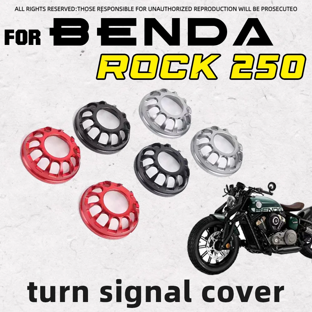 Modified Indicator Lamp Housing Rear Tail Light Guard Shell Compatible with BENDA ROCK 250 Motorbike Upgrade Parts