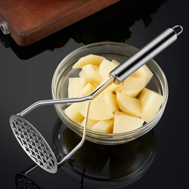 Stainless Steel Potato Masher Pumpkin Garlic Vegetable Fruit Easy Mud Press Grinder Children Food Crusher Kitchen Accessories image 3
