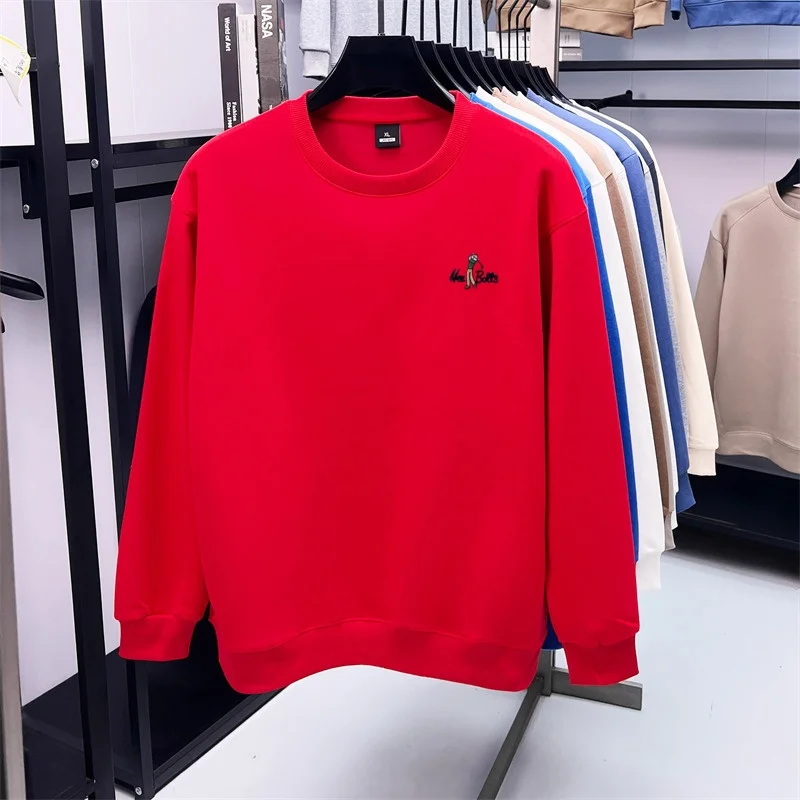 Hochwertiges Sportshirt mit Rundhalsausschnitt, Herrenmode, Luxusmarke, lässiges Golfshirt mit Buchstabenstickerei, bequemes Langarm-T-Shirt – Detail 9