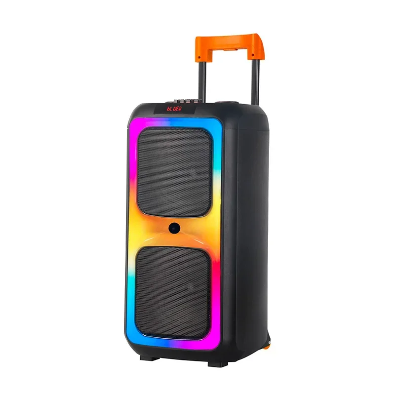 Professional Portable Trolley Wireless Speakers Double Singing Machine High Quality Subwoofer Karaoke Outdoor Speaker