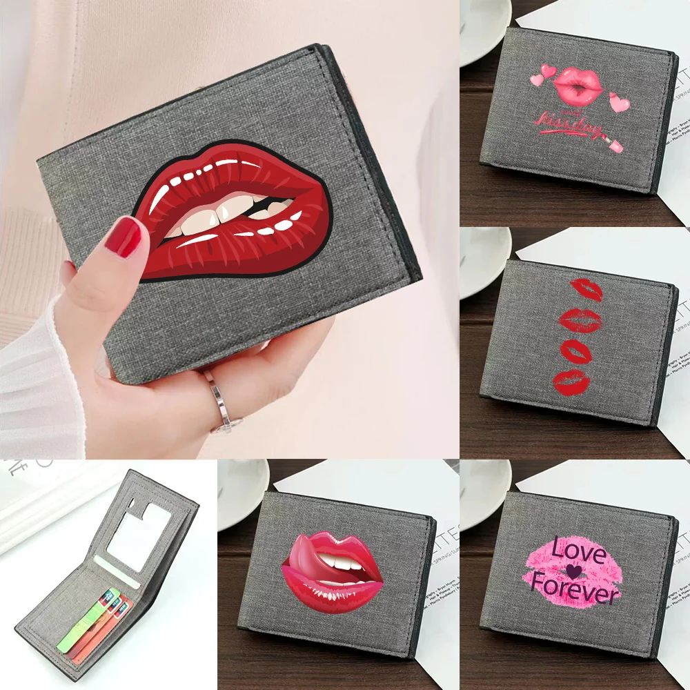 

Moneybag Simple and Durable High-quality Foldable Flower Mouth Printing Series Clutch Bag Coin Pouch Id Card Holder