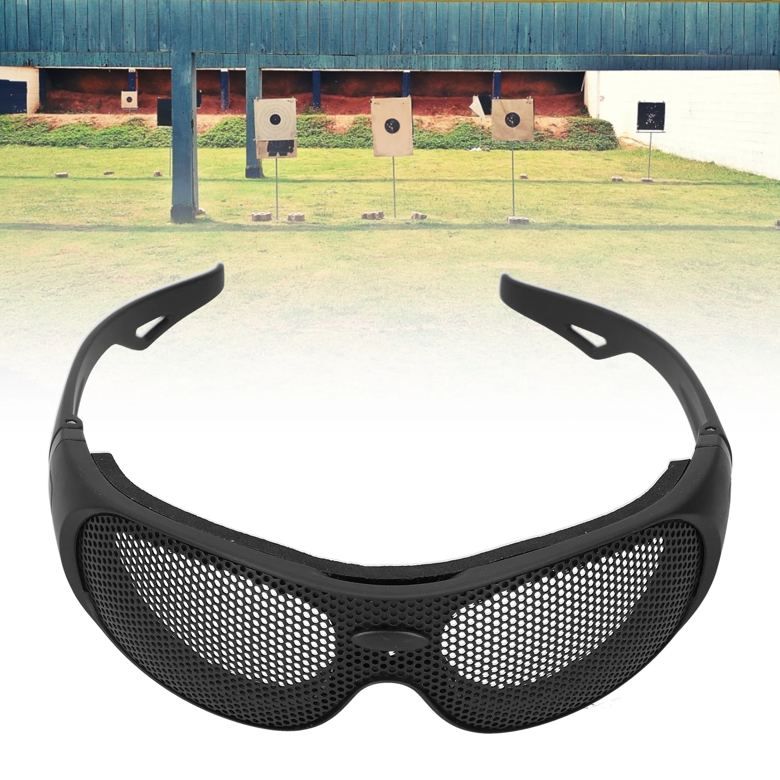 Impact Resistant Glasses UV400 Goggles Safety Goggles Impact Resistant Iron Mesh Pattern UV400 for Military Fans CS Outdoor Game