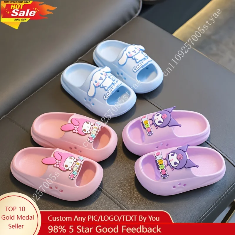 Sanrio Slippers Featuring The Adorable My Melody Soft-Soled Girl's Indoor Non-Slip Lightweight Summer