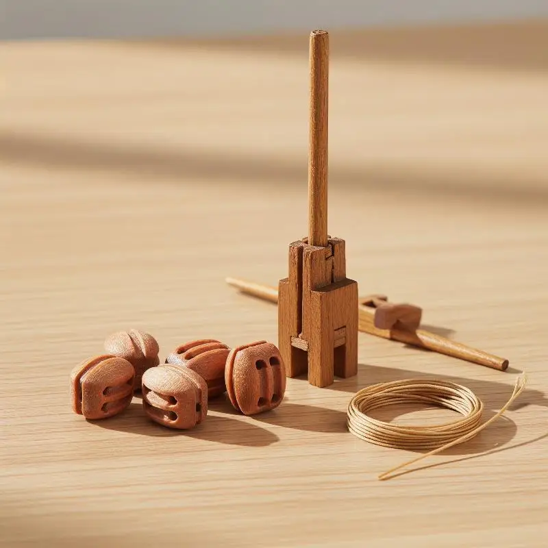 10Pcs Wooden Double Block Pulleys 3mm 4mm 5mm 6mm DIY Model Ship Building Accessories Ancient Sailboat Model Accessories