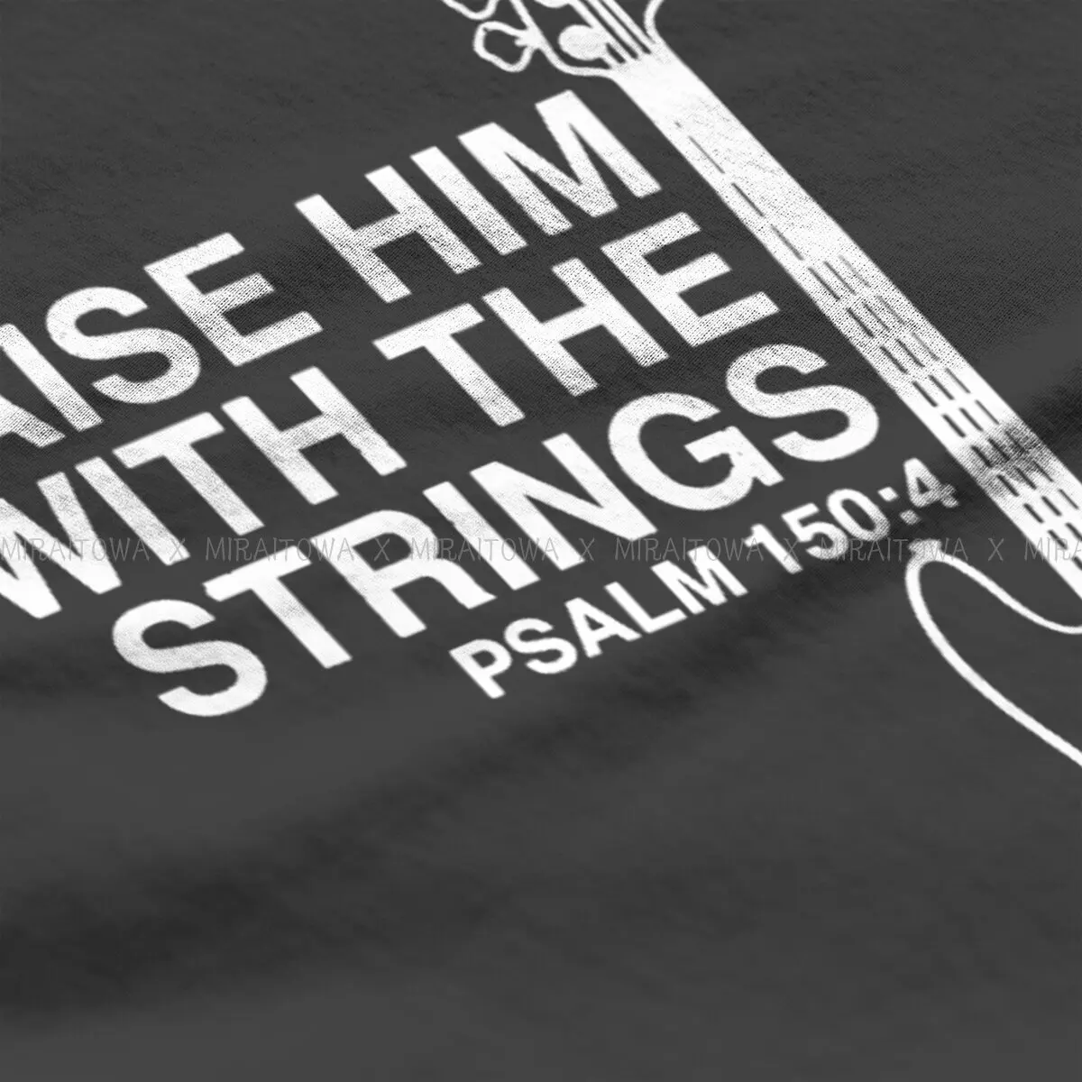 Praise Him Christian Bass TShirt For Male Guitar Rock Clothing Style T Shirt Comfortable Print Fluffy Creative Gift