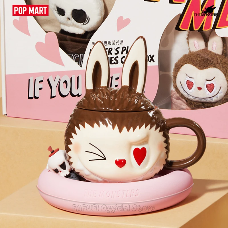 

POP MART THE MONSTERS Catch Me If You Like Me Ceramic Cup Cute Anime Figure Desktop Ornaments Collection Gift