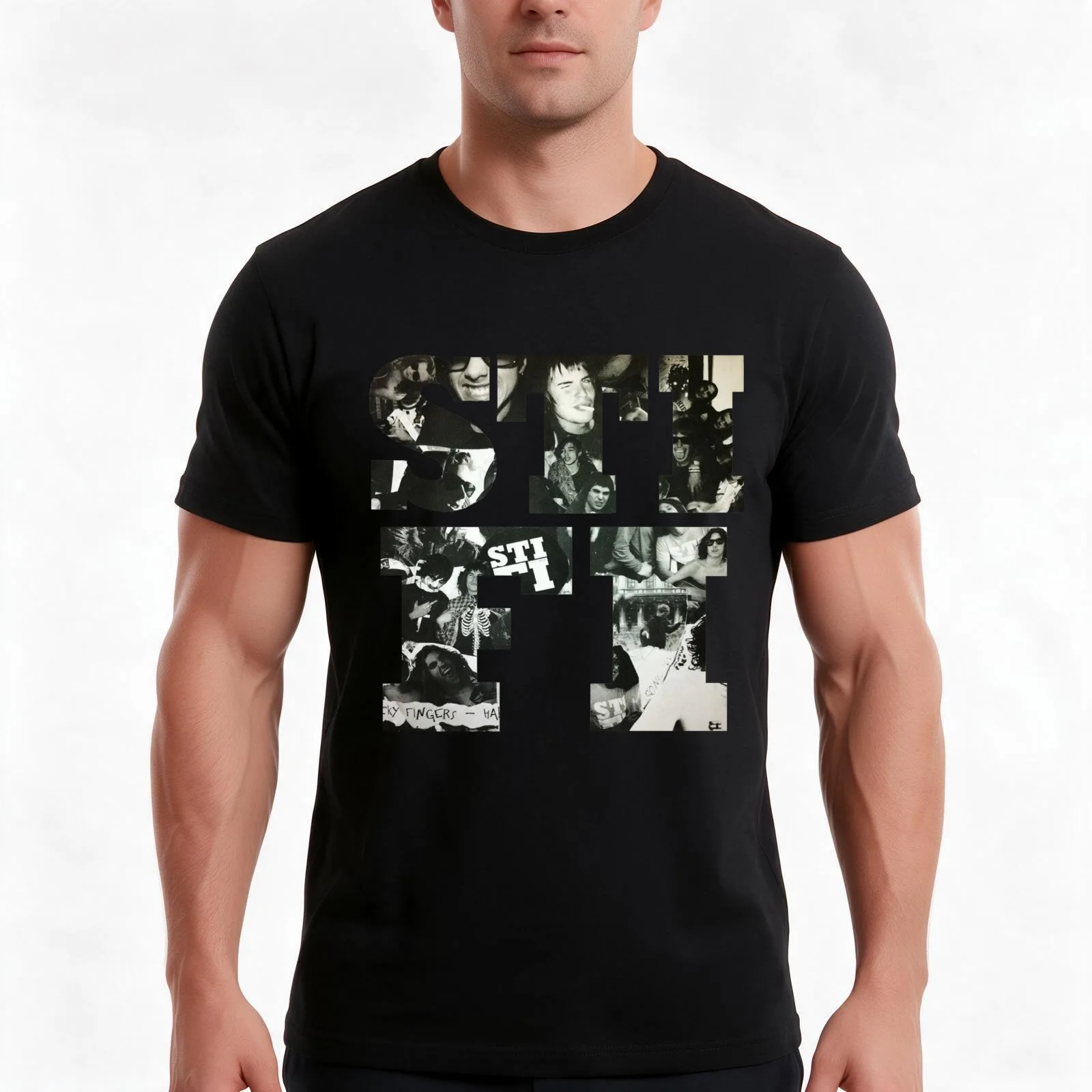 Sticky Fingers T-Shirt, Summer Casual Cotton Tee, Oversized Streetwear Tops, Vintage Graphic Print, Loose Fit Short Sleeve