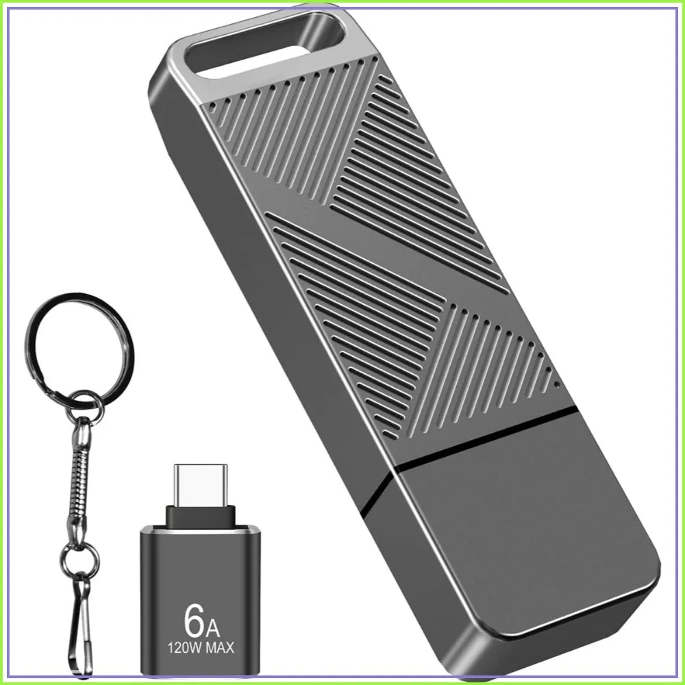 32GB USB 3.0 Flash Drive with USB C Adapter & Keychain, Fast Metal Thumb Drive for Storage