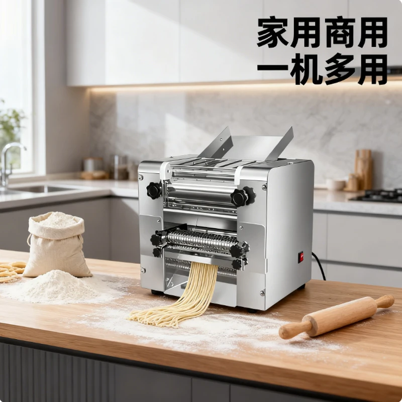 

Электрический валик для теста, пресс для лапши, машина из нержавеющей стали, настольная машина для замешивания макарон, изготовление пельменей