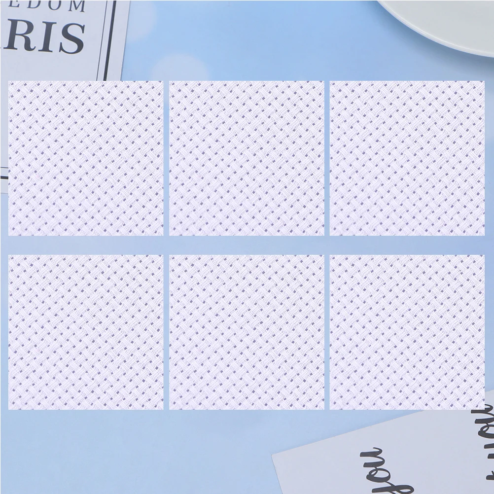 

6 PCS Cross Stitch Fabric Embroidered Needlework Cloth Cross-Stitch Embroidery