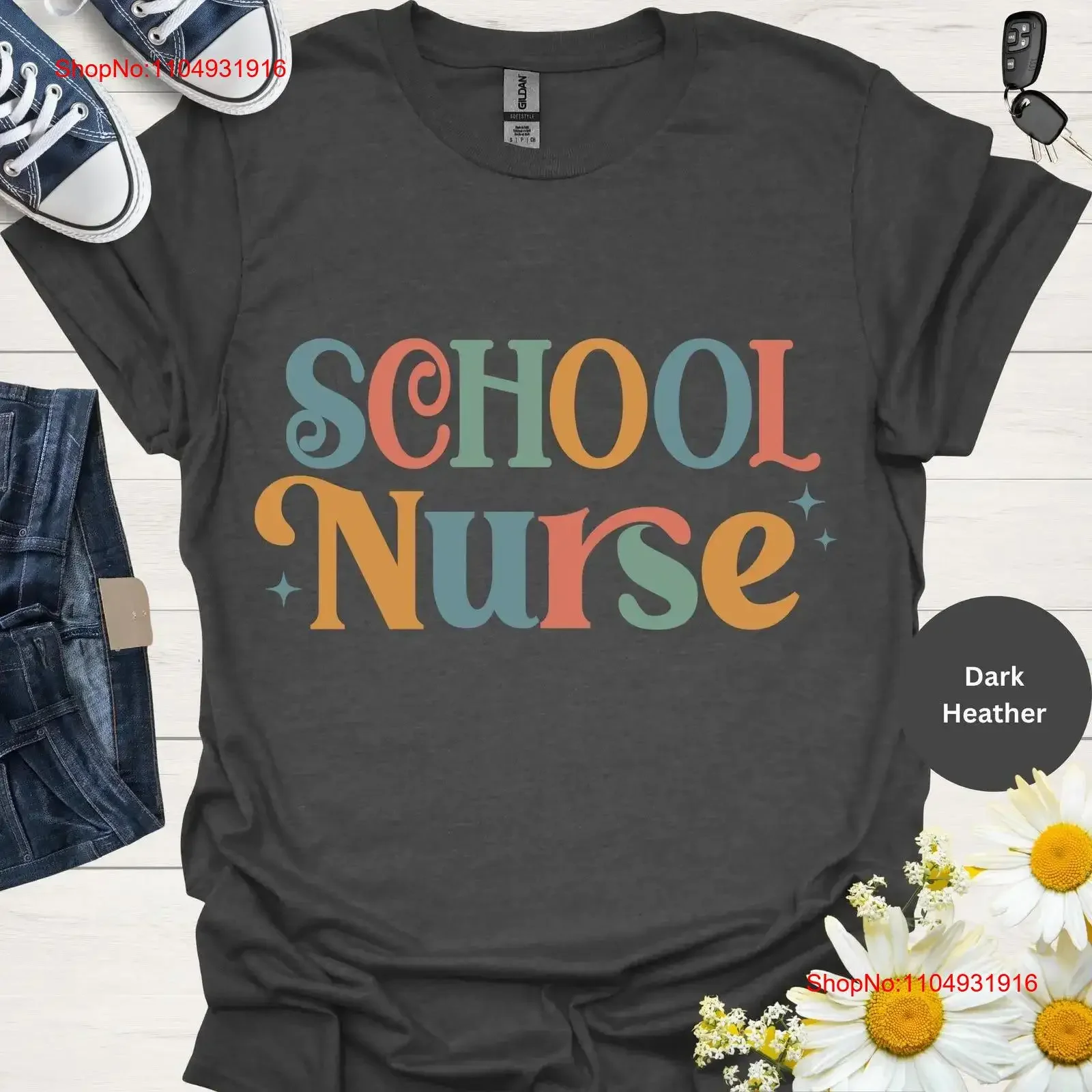 

School Nurse T Shirt For Work Week Registered tee Christmas Women oversized vintage Washed designer clothes Breathable Casual