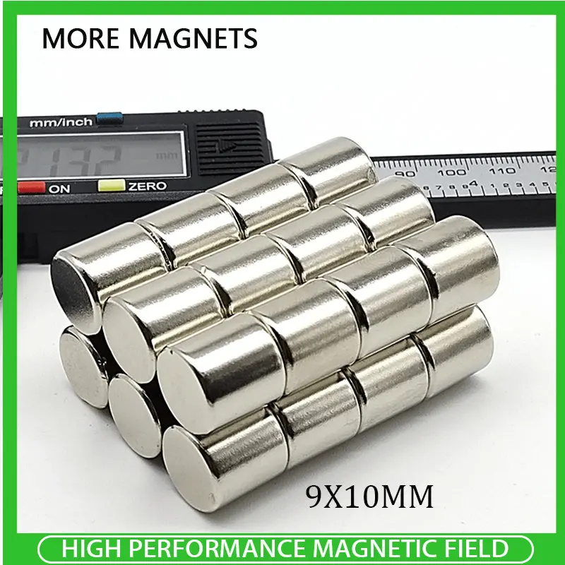 

5~100PCS 9x10mm Powerful Magnets 9mm x 10mm Permanent Round Magnet Neodymium Magnetic Strong magnets 9*10mm