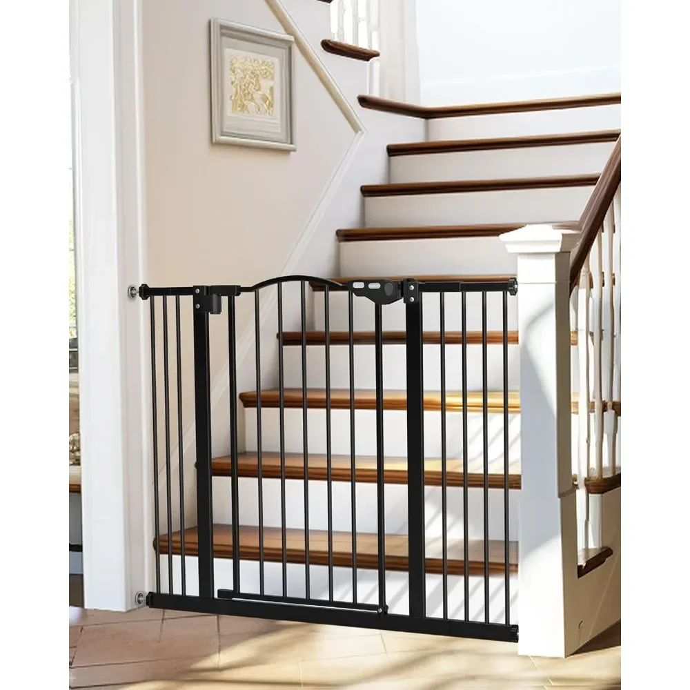 

#For 39.6” Dog Gate for Stairs & Doorways, 30" Tall Baby Gate Pressure Mount Pet Gates&