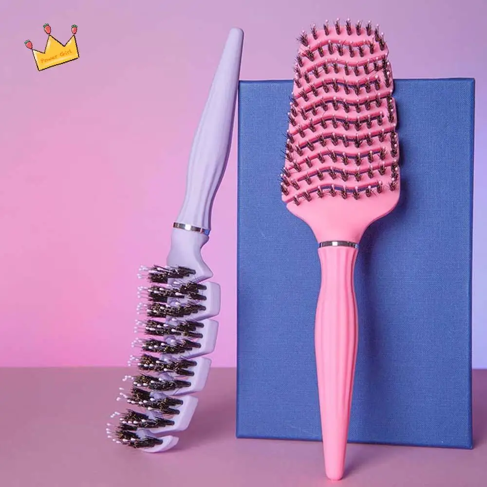 إكسسوارات الشعر الخنازير الخشن الشعر مشط تصفيف الشعر أداة تصفيف الشعر الخنازير الخشن فرشاة الشعر تدليك فروة الرأس مكافحة ساكنة #1