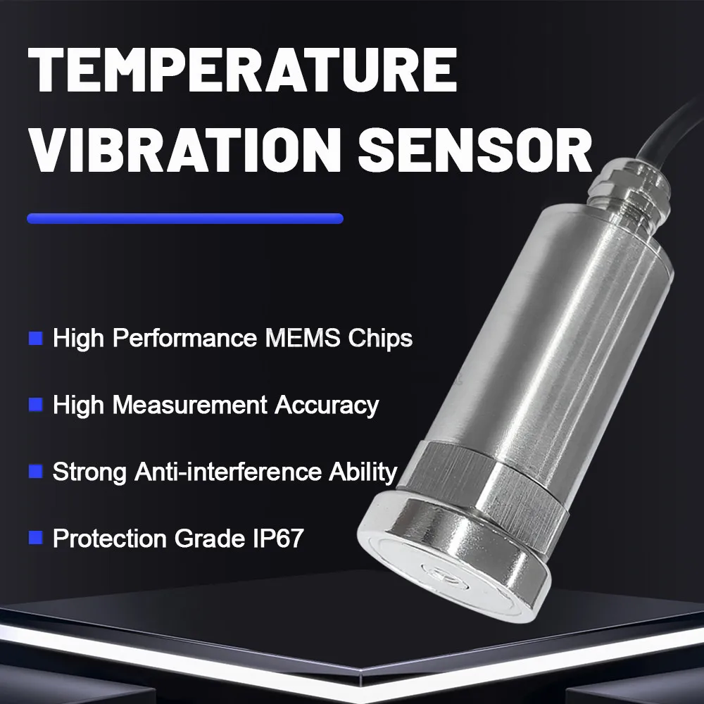 RS485 Wireless Vibration Sensor Module Thread Transmitter 10-1600Hz 10-5000Hz Triaxial Frequency M5 M8 Magnets Head Interface