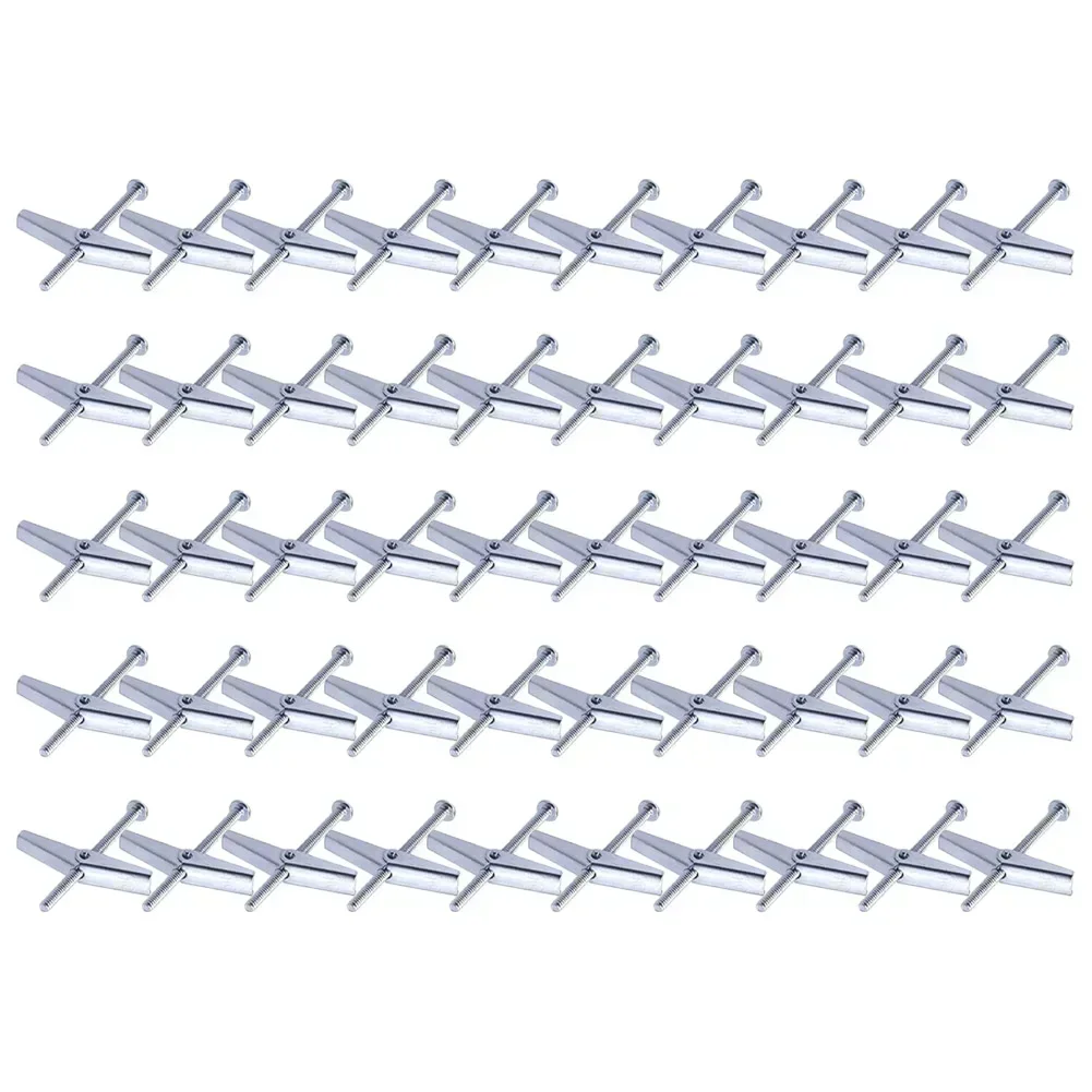 

50pc 1/8inch Expansion Bolts Male Thread For Hollow Wall Suspension Heavy Loads