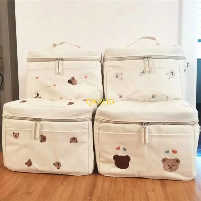 QX2D Pram Stroller Bag Baby Stroller Thermal Insulation Bag Diaper Large Capacity Mommy Bag Travel Gear