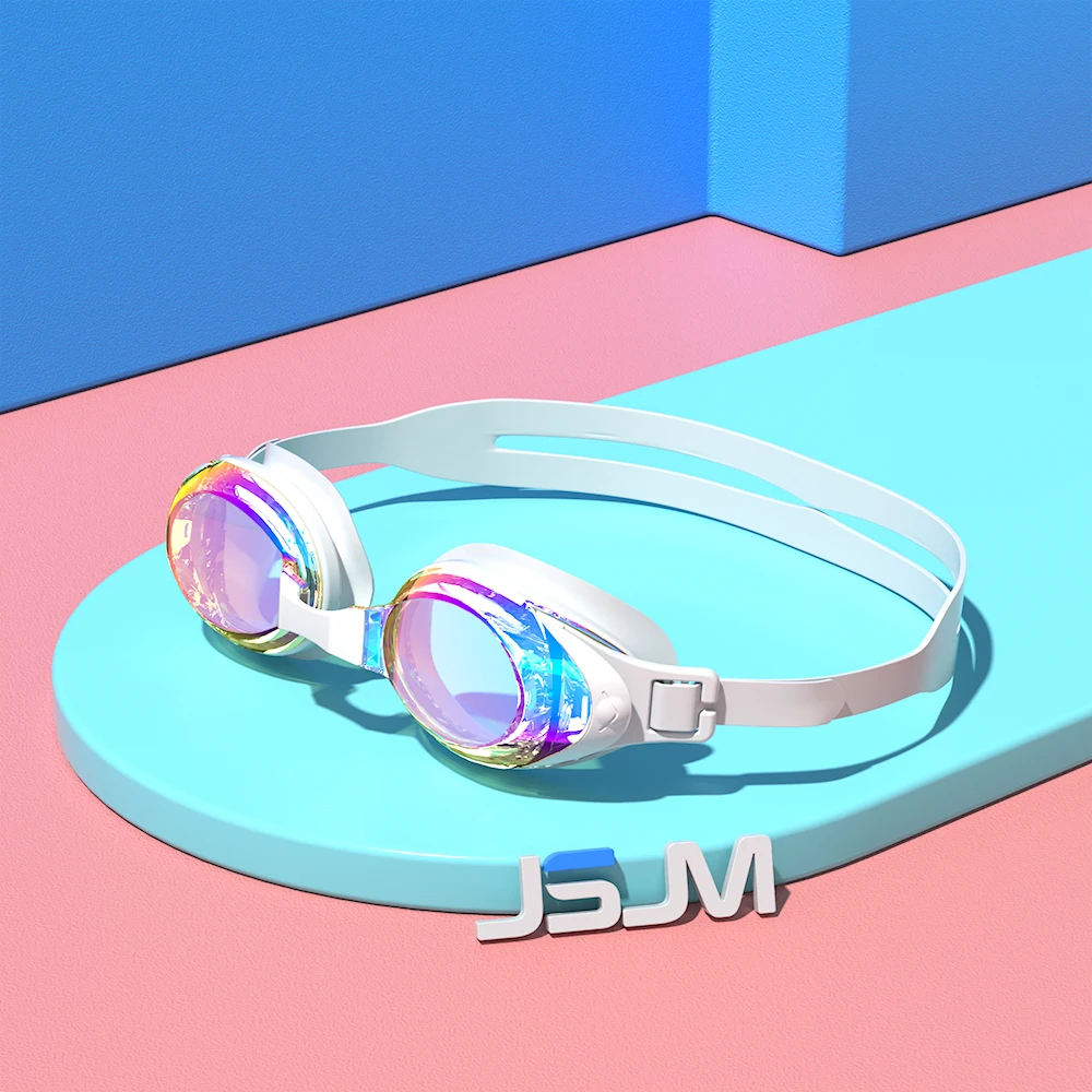 JSJM Gafas de natación UV antiniebla silicona ajuste profesional - imagen 3
