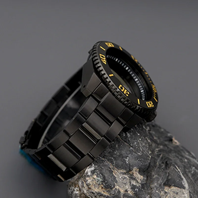 

Black Watch Case King Samurai PROSPEX Series Bracelet Band For 4R35 4R36 NH35 NH36 Automatic Movement Sapphire Glass 200M