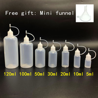 5/10/20/30/50/100/120ML Resuable Needle Tip Glue Applicator Plastic Bottle for Paper Quilling DIY Scrapbooking Paper Craft Tool