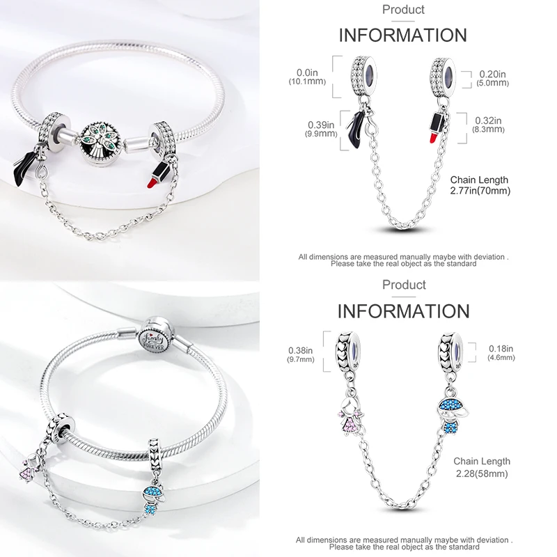 925 Sterling Silber Charm-Perlen Kaffee Ei Toast Sonne Mond Motorrad Schmetterling Frucht DIY Armband Halskette Geschenk für Frauen – Detail 6