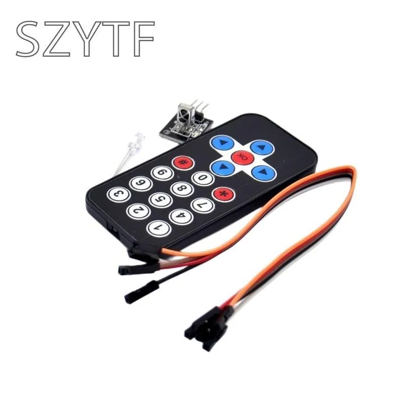 Black Infrared IR Wireless Remote Control Module Kits DIY Kit HX1838 For Raspberry Pi Smart Electronics Hot Sale 