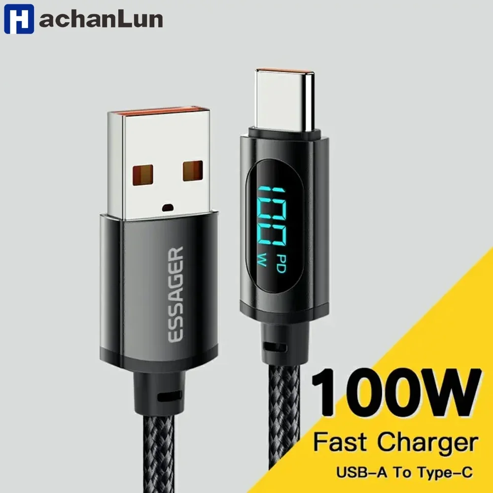 

USB Type C Cable For Huawei Honor Xiaomi Samsung Super Charge 66W/100W Fast Charging USB C Charger Data Cable Wire Cord