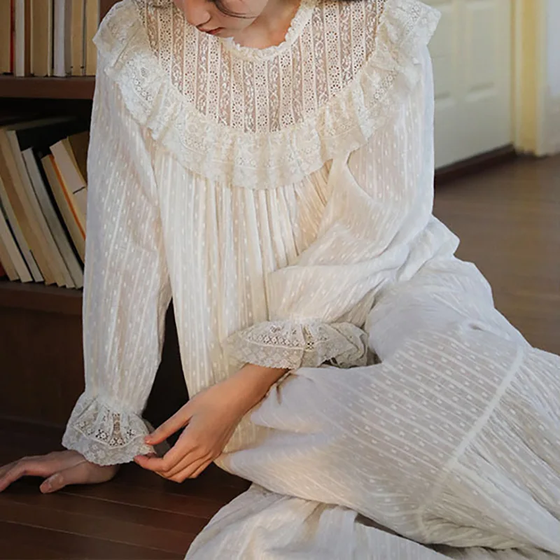 pinkgoddess-camicia-da-notte-classica-europea-in-pizzo-retro-francese-abbigliamento-da-notte-da-principessa-per-donne-cotone-jacquard-stile-antico