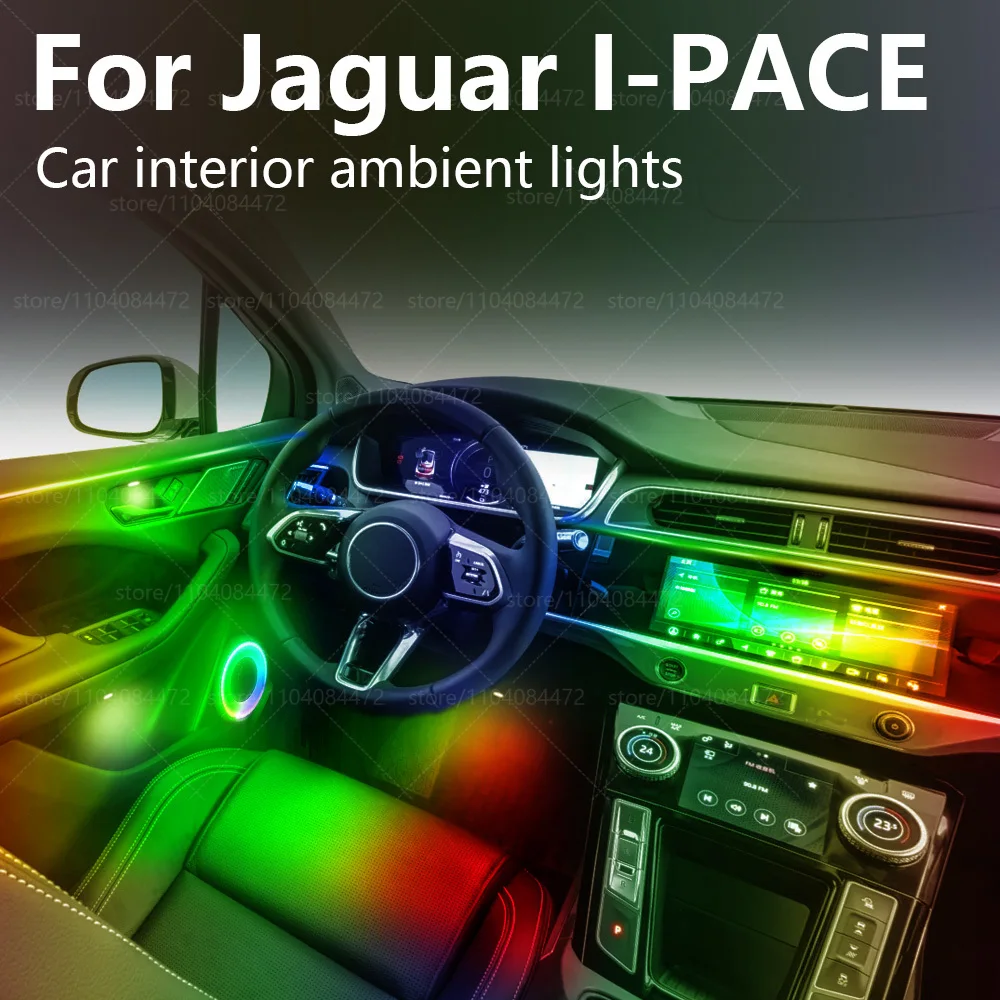 

For Jaguar I-PACE 22in1 RGB Car Interior Acrylic Car Ambient Lights RGB Hidden Acrylic Strip Decoration Atmosphere Accessories