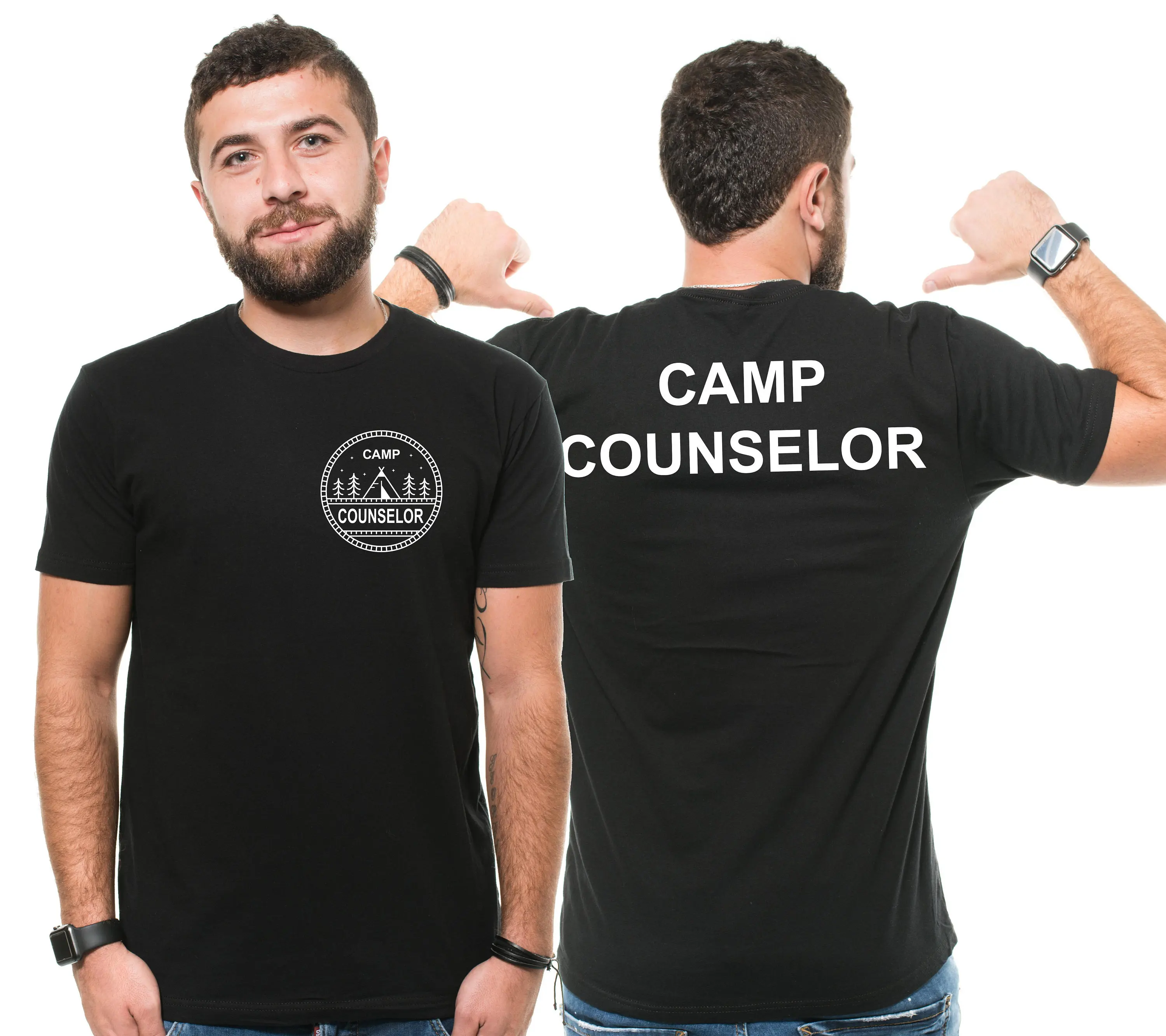 Camp Counselor T Shirt Camping Summer Front And Back