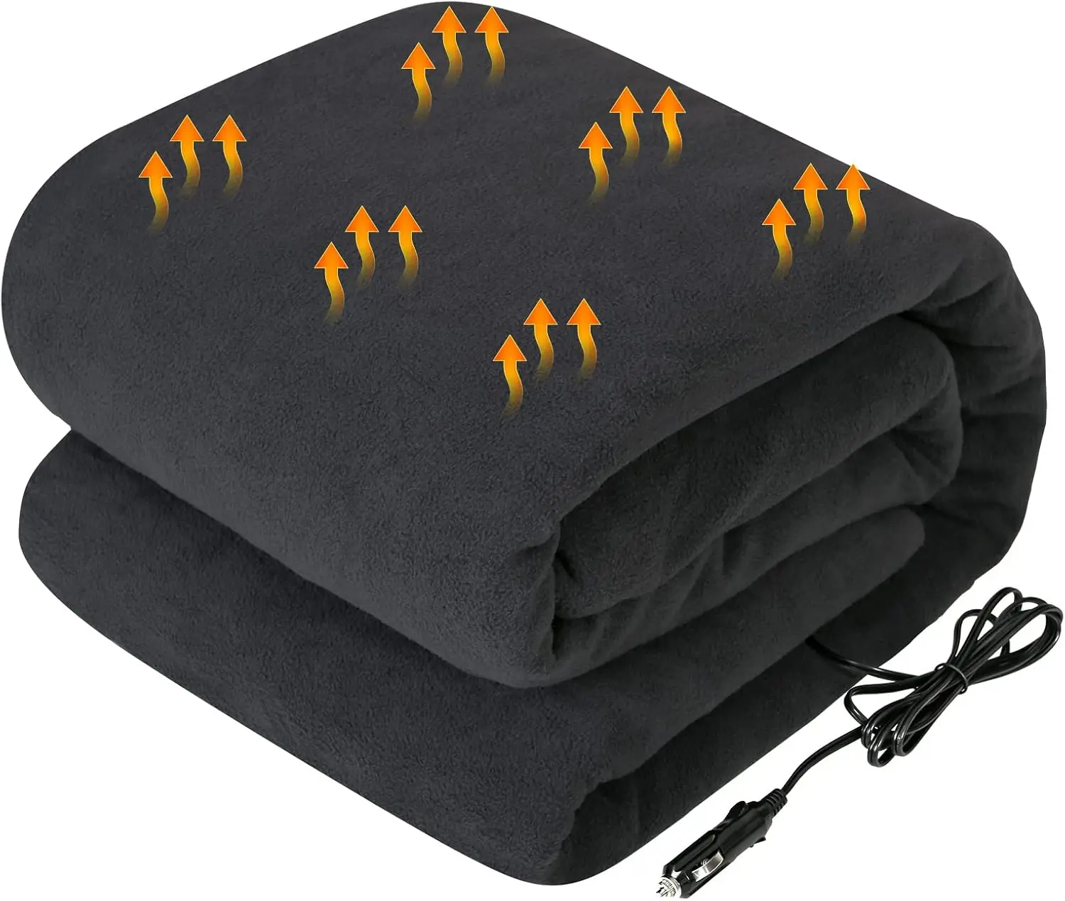 

Heated Car Blanket with 3 Heat Levels, Auto-Off, 12V for Vehicles, Washable, Charcoal Upgrade