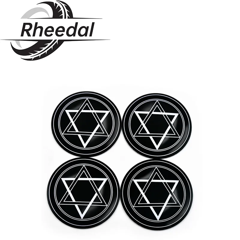 

Rheedal 4 шт. 56 мм алюминиевые автомобильные наклейки на колеса новейший логотип Brothers с гексаграммой автозапчасти автомобильные аксессуары