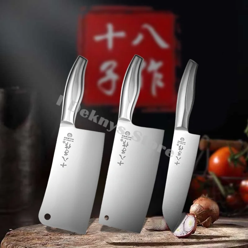 SHIBAZI Kitchen Knives Set Professional Chef Knife 30cr13 Stainless Steel Cleaver Knives Meat Slicing Chop Boning Butcher Knife