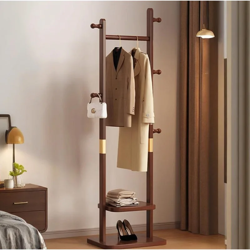 Drying rack saves space, dual-purpose solid wood clothing rack, simple storage rack, fashionable and customizable