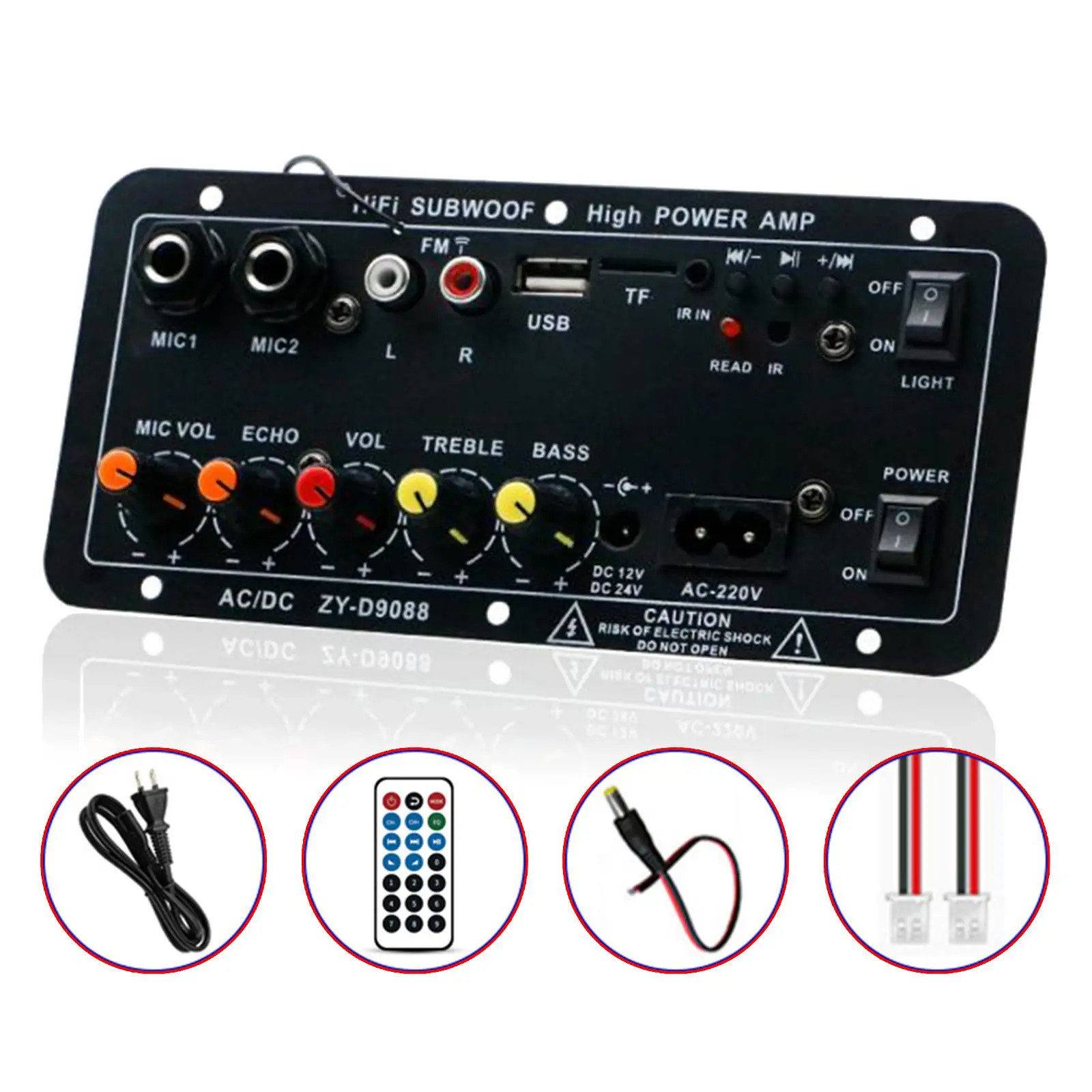 Power Amplifier Board with and Bass Control Digital Audio for Home Speakers Theater Speakers Car Speakers DIY Speakers US