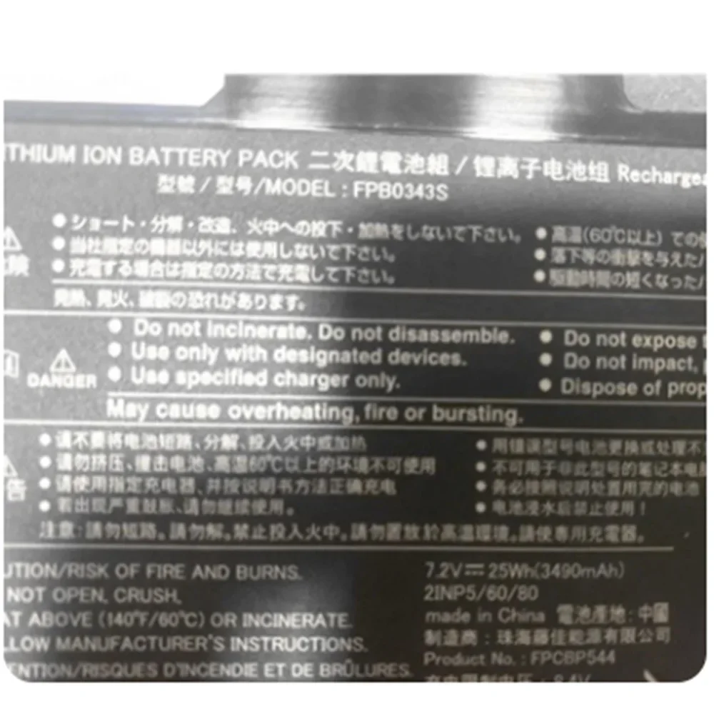 FPB0343S FPCBP544 7.2V 3490mAh 25Wh Original laptop Battery for Fujitsu LIFEBOOK U937 U938/S U939/A 2INP5/60/80