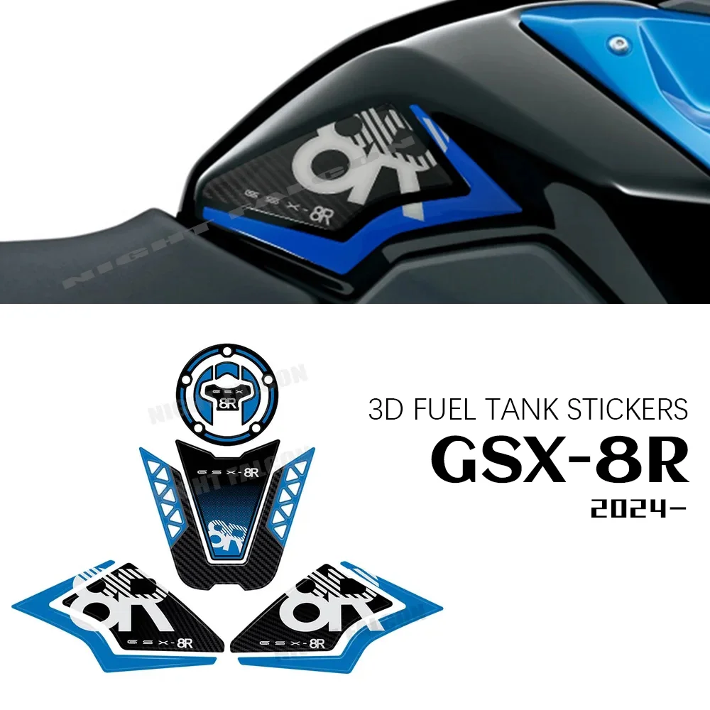 for SUZUKI GSX 8R Accessories 3D Sticker Kit GSX-8R Fuel Tank Pad GSX8R Decorative Stickers 2024 GSX 8R GSX8R GSX-8R Parts