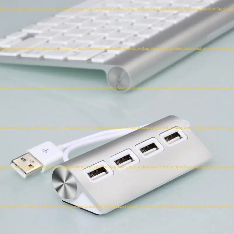 

R1WD Aluminum USB 2.0 Hub Multi-USB Splitter Adapter 4 Ports High Speed Mini Multiple Usb2.0 HUB Port Expander for PC