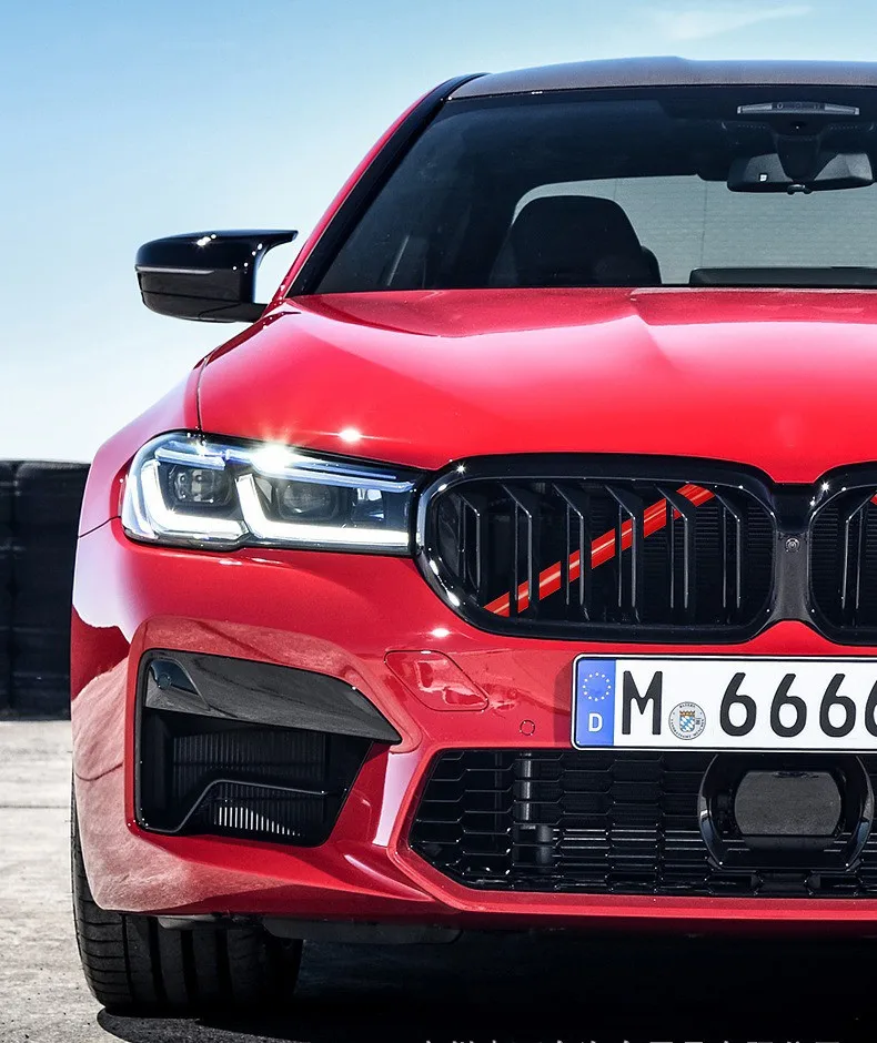 Für BMW 5 Series GT F07 F10 F11 F18 2011 ~ 2017 2 stücke Auto Frontschürze Kühlergrill Rahmen Schutz Abdeckung Trim Streifen Zubehör – Detail 4