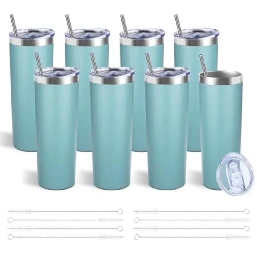 

Термокружка Skinny Tumbler с крышкой и соломинкой, из нержавеющей стали, с двойными стенками, вакуумная изоляция, герметичная, для кофе, дорожная, термос